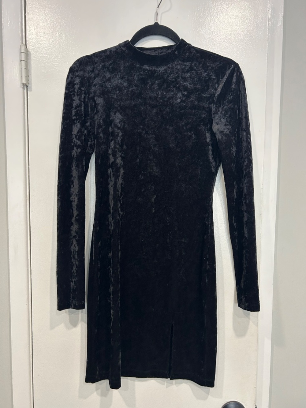Crushed velvet 90s style dress